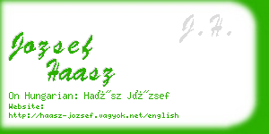 jozsef haasz business card